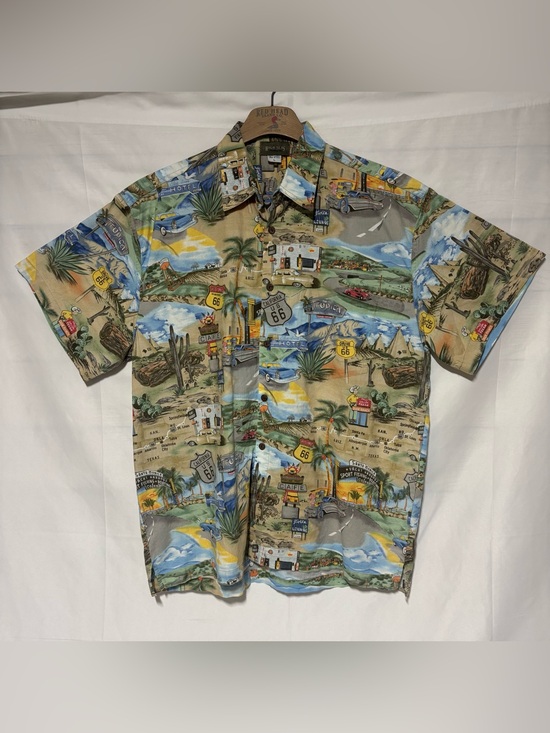 High Seas Trading Other - Vintage High Seas Trading Co Route 66 Hawaiian Shirt Made in USA Large